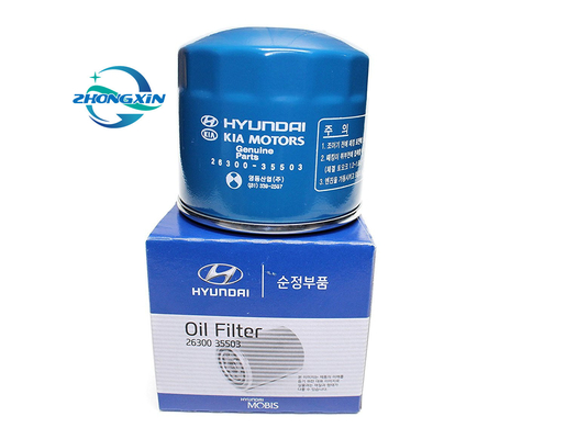Hyundai CEED Car Fitment Filtro de óleo metálico 26300-35503 2630035503 2630035500 Eficiência